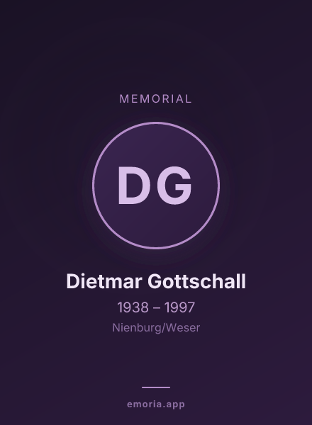 Memorial portrait of Dietmar Gottschall