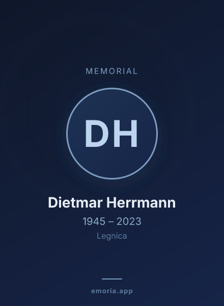 Memorial portrait of Dietmar Herrmann