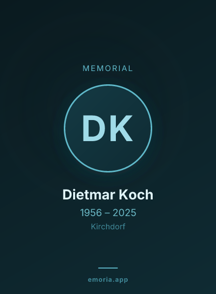 Memorial portrait of Dietmar Koch