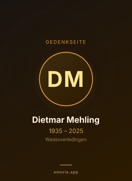 Gedenkportrait von Dietmar Mehling