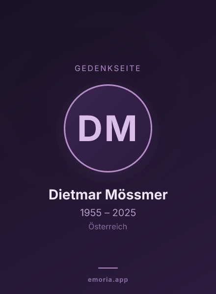 Gedenkportrait von Dietmar Mössmer