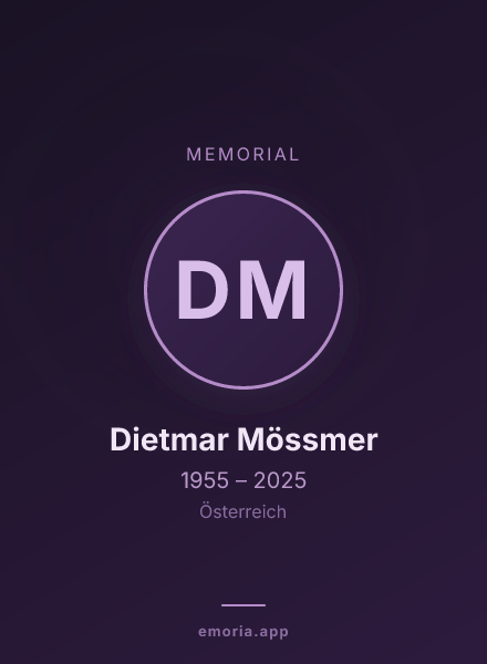 Memorial portrait of Dietmar Mössmer
