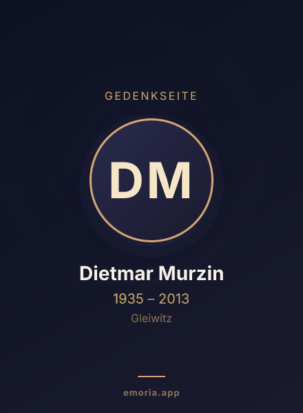 Gedenkportrait von Dietmar Murzin