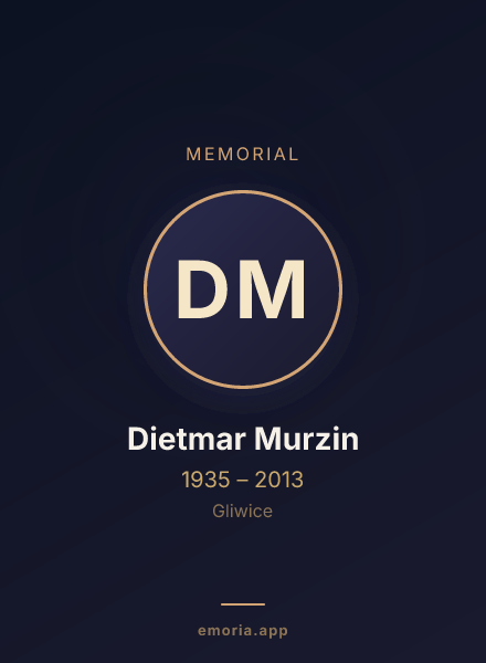 Memorial portrait of Dietmar Murzin