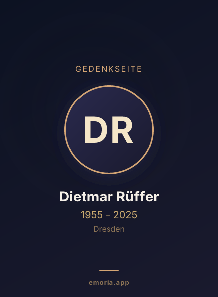 Gedenkportrait von Dietmar Rüffer