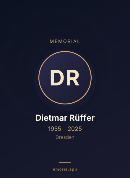 Memorial portrait of Dietmar Rüffer