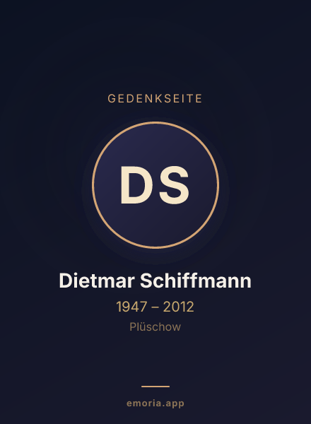 Gedenkportrait von Dietmar Schiffmann