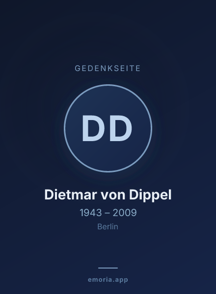 Gedenkportrait von Dietmar von Dippel