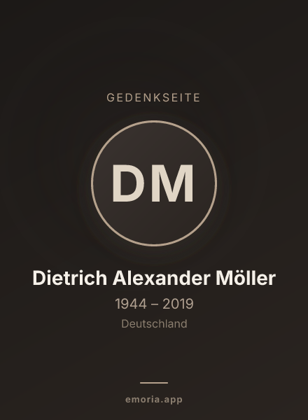 Gedenkportrait von Dietrich Alexander Möller