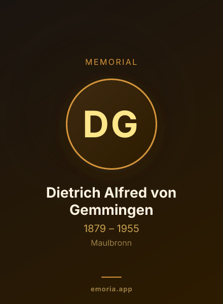 Memorial portrait of Dietrich Alfred von Gemmingen