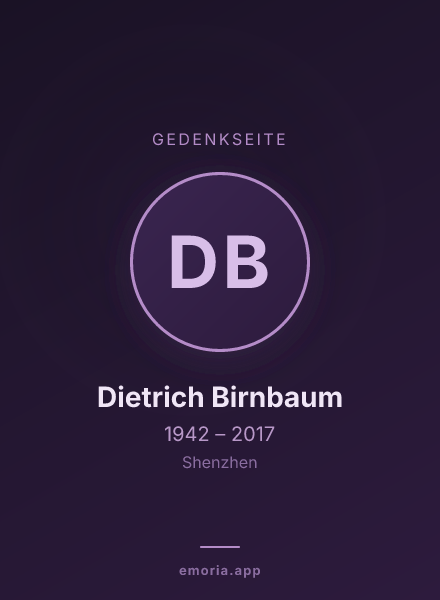 Gedenkportrait von Dietrich Birnbaum