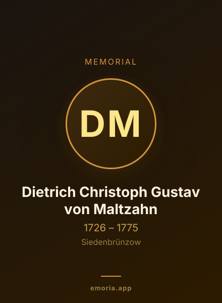 Memorial portrait of Dietrich Christoph Gustav von Maltzahn