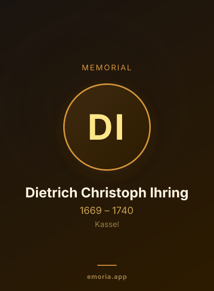 Memorial portrait of Dietrich Christoph Ihring
