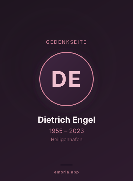 Gedenkportrait von Dietrich Engel