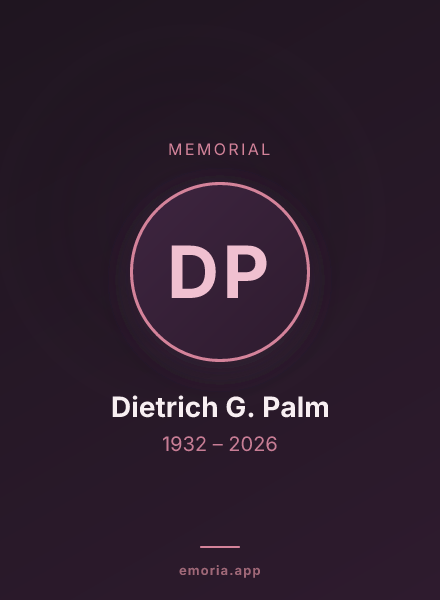 Memorial portrait of Dietrich G. Palm