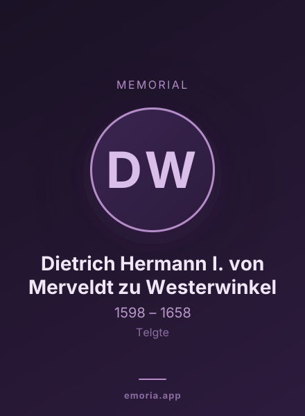 Memorial portrait of Dietrich Hermann I. von Merveldt zu Westerwinkel