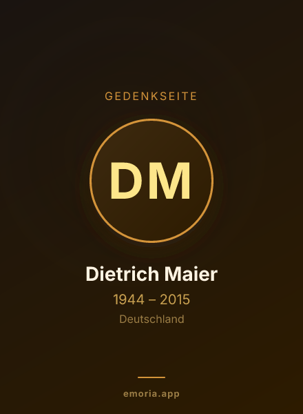Gedenkportrait von Dietrich Maier