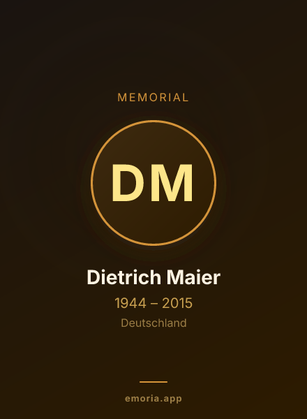 Memorial portrait of Dietrich Maier