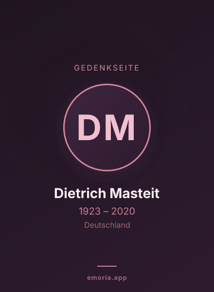 Gedenkportrait von Dietrich Masteit