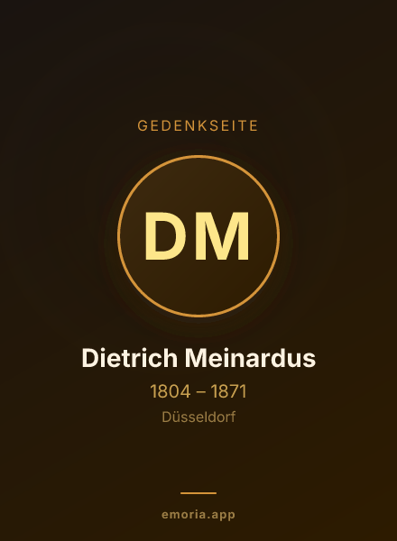Gedenkportrait von Dietrich Meinardus