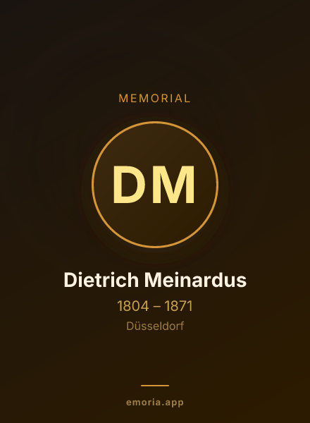 Memorial portrait of Dietrich Meinardus