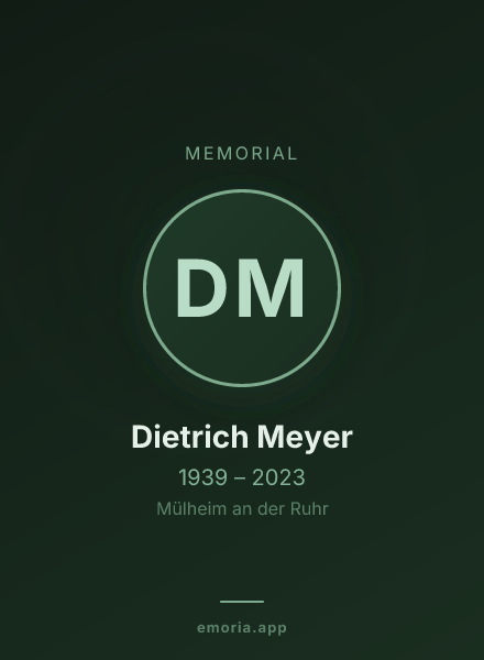 Memorial portrait of Dietrich Meyer