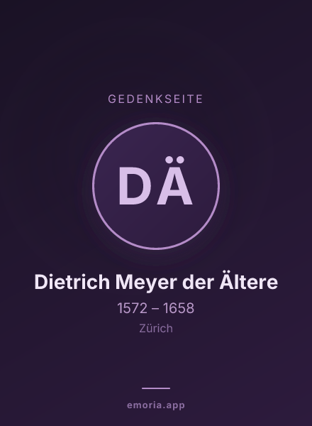 Gedenkportrait von Dietrich Meyer der Ältere