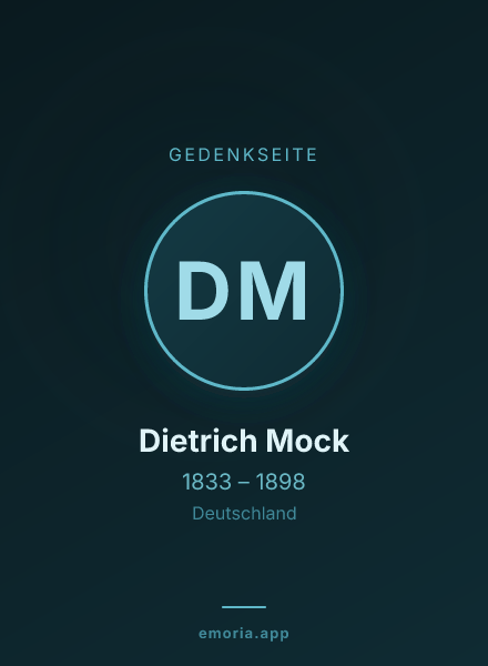 Gedenkportrait von Dietrich Mock
