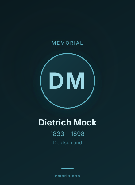 Memorial portrait of Dietrich Mock