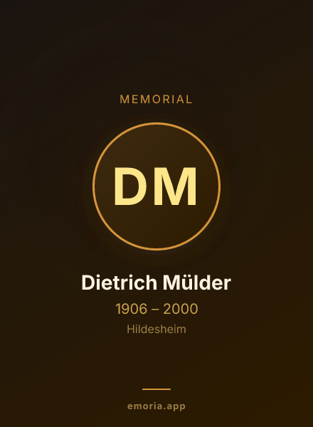 Memorial portrait of Dietrich Mülder