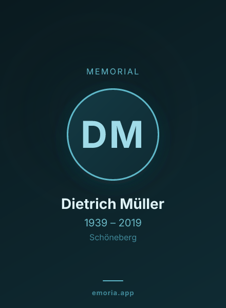 Memorial portrait of Dietrich Müller