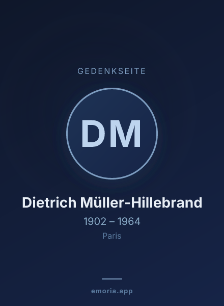 Gedenkportrait von Dietrich Müller-Hillebrand