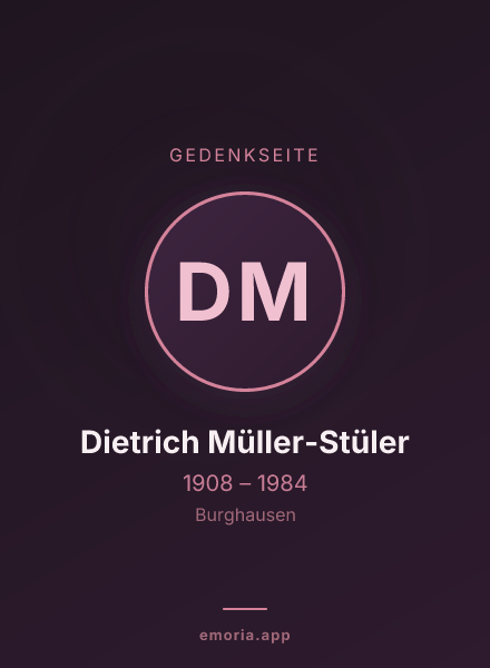 Gedenkportrait von Dietrich Müller-Stüler