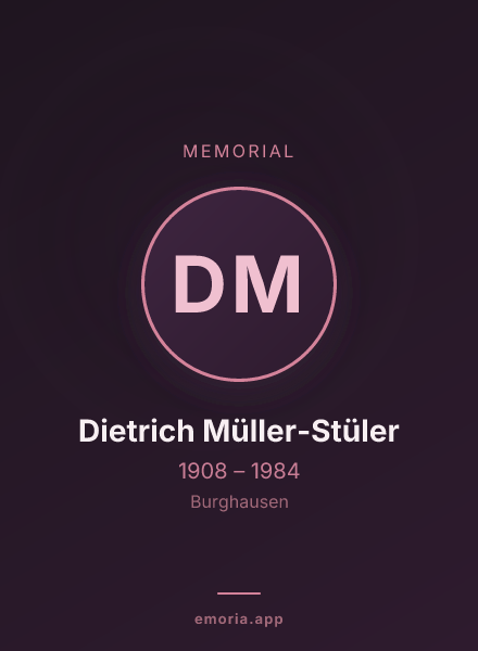 Memorial portrait of Dietrich Müller-Stüler