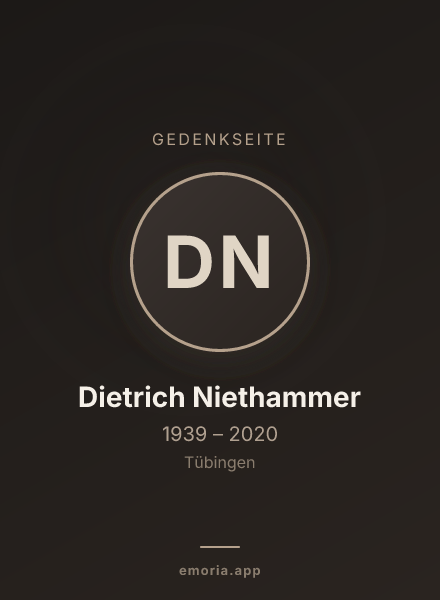 Gedenkportrait von Dietrich Niethammer