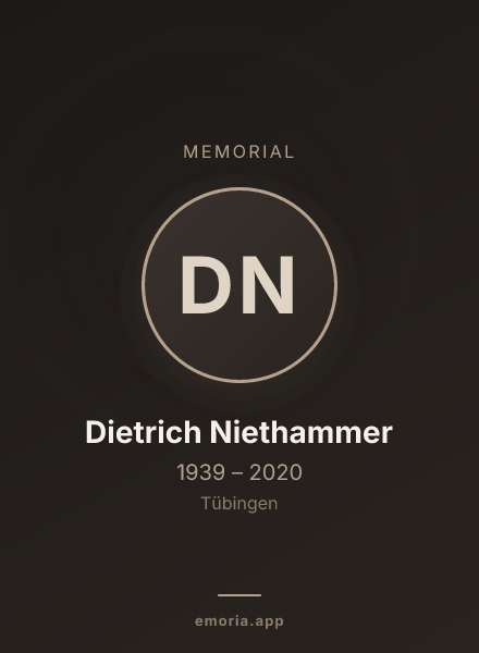 Memorial portrait of Dietrich Niethammer