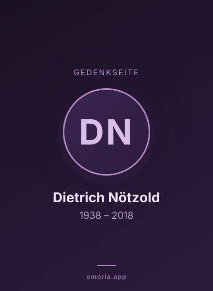 Gedenkportrait von Dietrich Nötzold