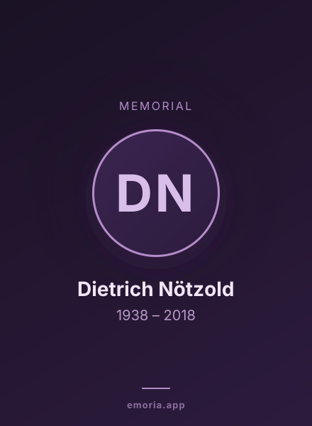 Memorial portrait of Dietrich Nötzold