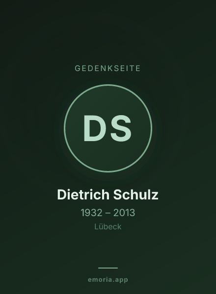 Gedenkportrait von Dietrich Schulz