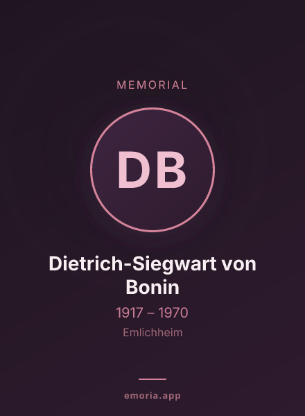 Memorial portrait of Dietrich-Siegwart von Bonin