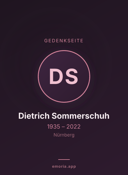 Gedenkportrait von Dietrich Sommerschuh