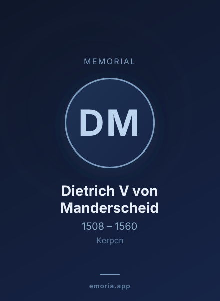 Memorial portrait of Dietrich V von Manderscheid