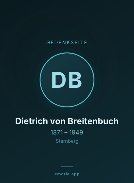 Gedenkportrait von Dietrich von Breitenbuch
