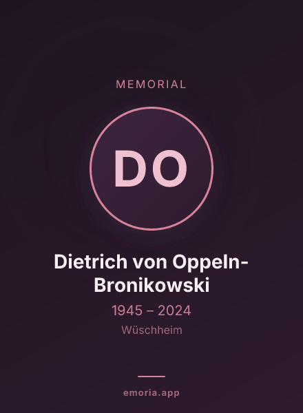 Memorial portrait of Dietrich von Oppeln-Bronikowski