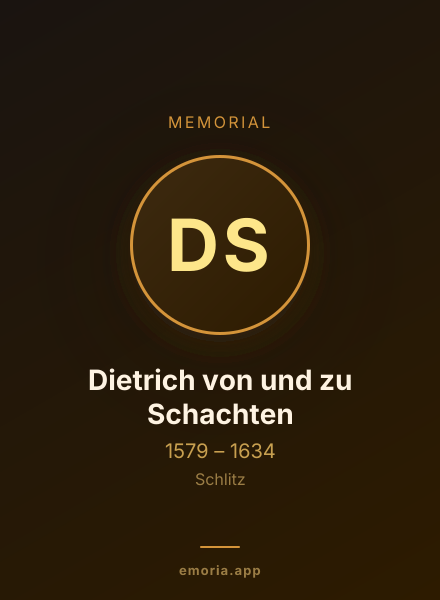 Memorial portrait of Dietrich von und zu Schachten