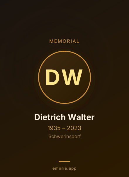Memorial portrait of Dietrich Walter