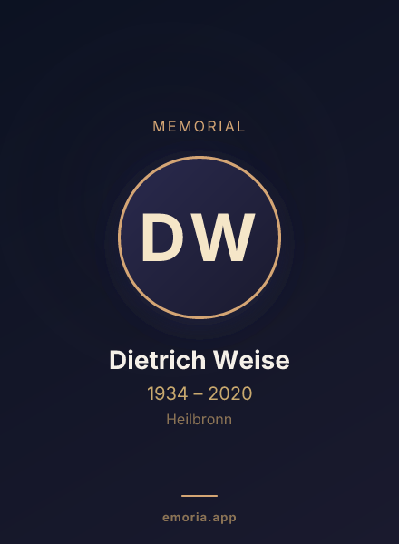 Memorial portrait of Dietrich Weise