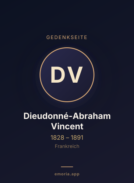Gedenkportrait von Dieudonné-Abraham Vincent