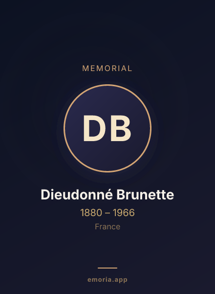 Memorial portrait of Dieudonné Brunette