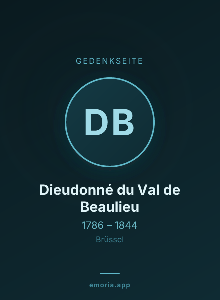 Gedenkportrait von Dieudonné du Val de Beaulieu
